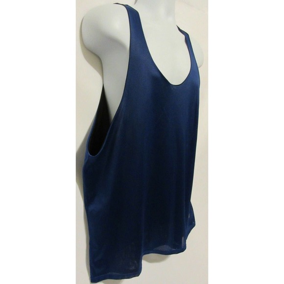 Vintage USA Olympic Vented Track and Field Muscle Tank Reversible Black Blue XL - Picture 5 of 12